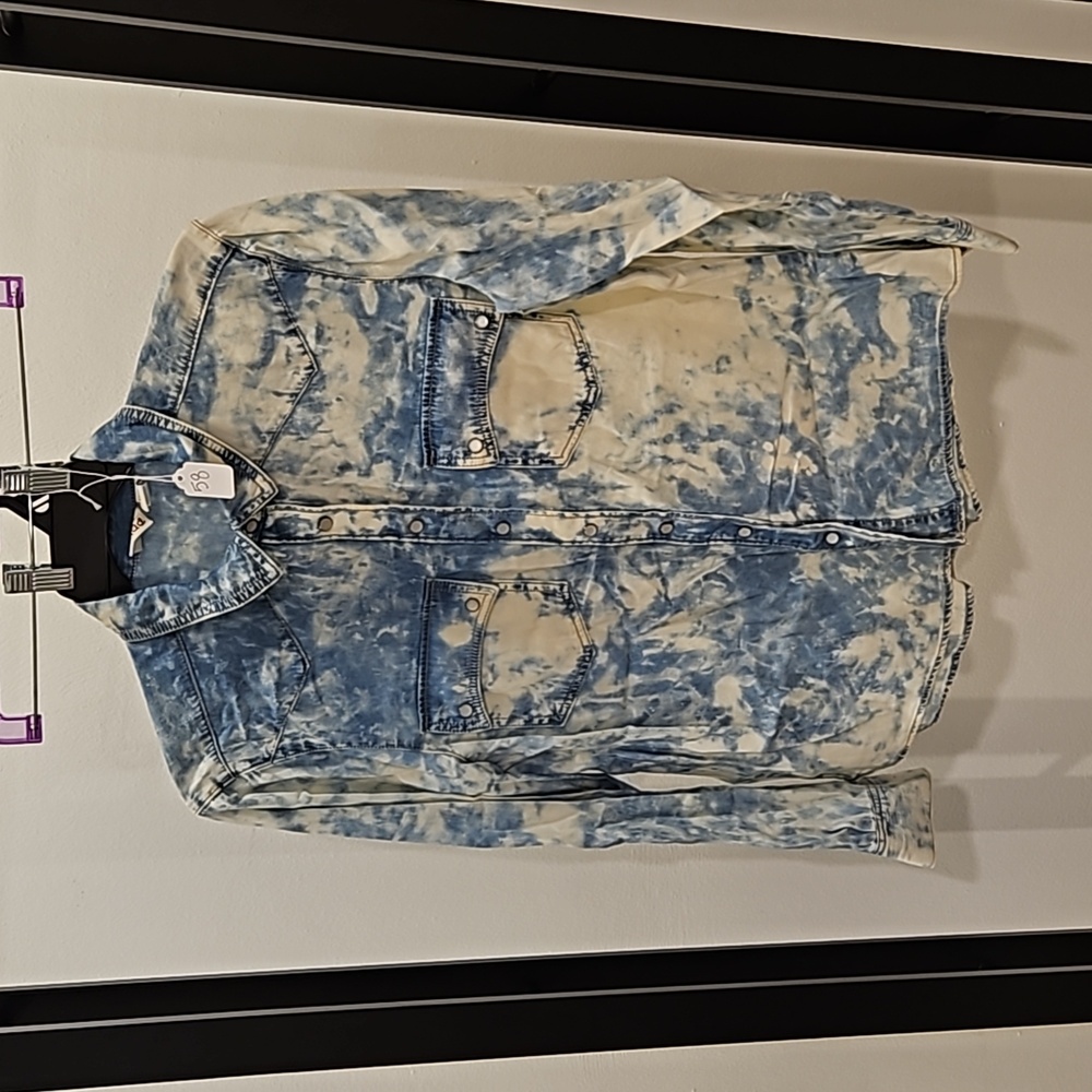 Mudd, XL, blue and off white